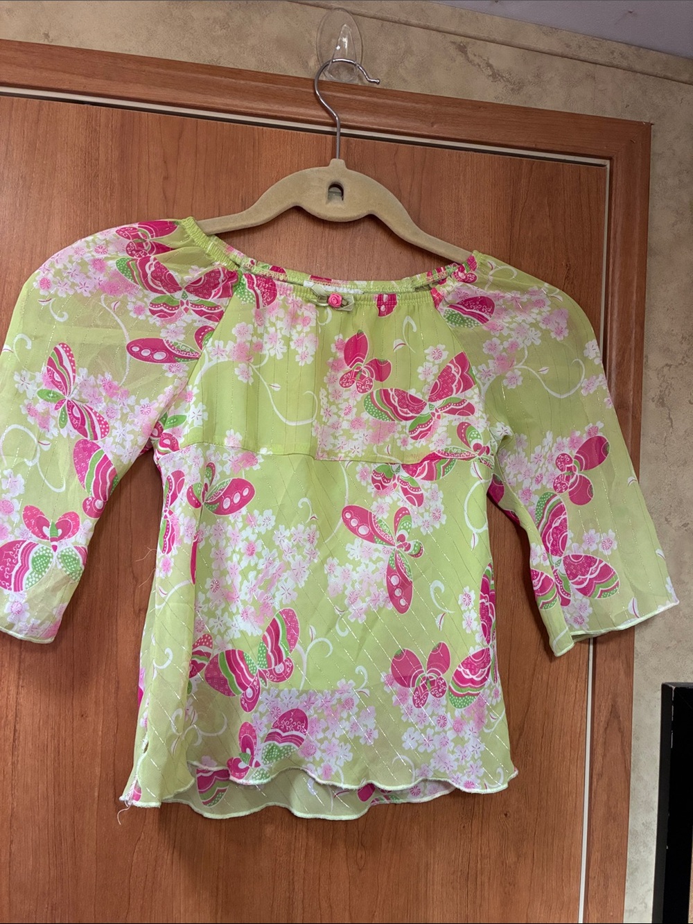 Iz Byer California Floral Top Girls y2K